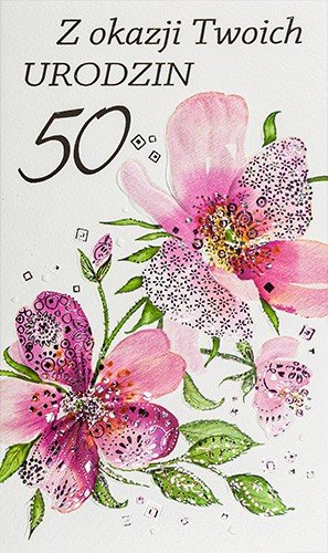 Kartka z okazji 50 urodzin A6367 PRESTIGE