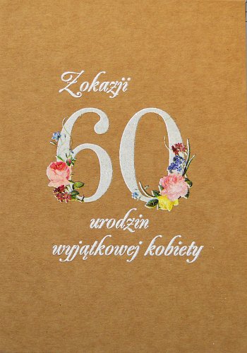 Kartka z okazji 60 urodzin dla Kobiety TS52 TREND
