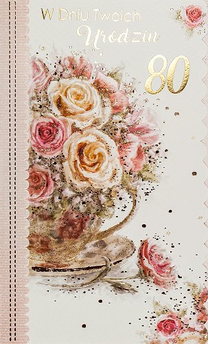 Kartka z okazji 80 urodzin A6382 PRESTIGE