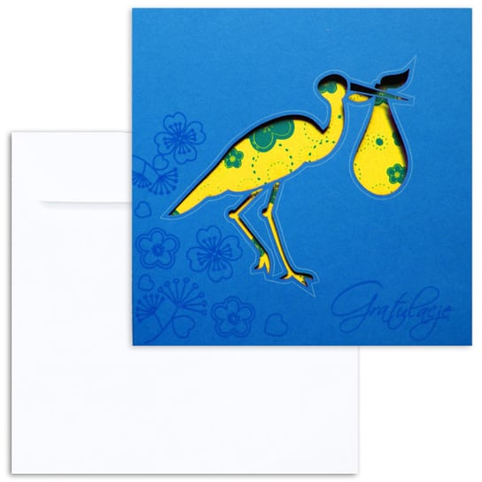 Kartka z okazji narodzin, niebieska Forum Design Cards