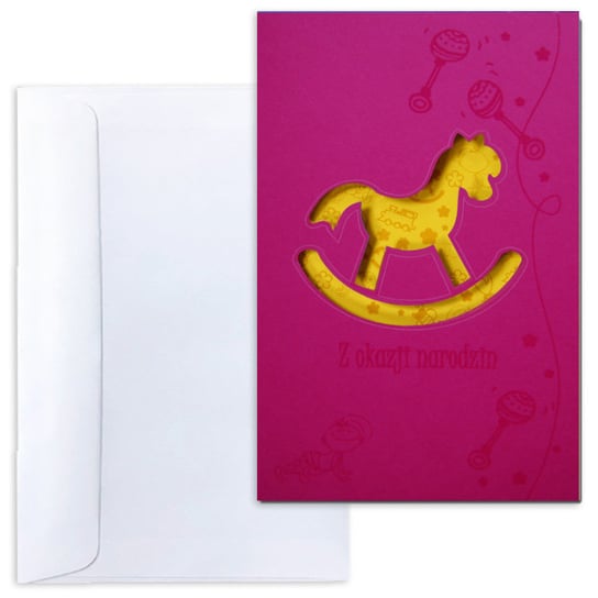Kartka z okazji narodzin, różowa Forum Design Cards