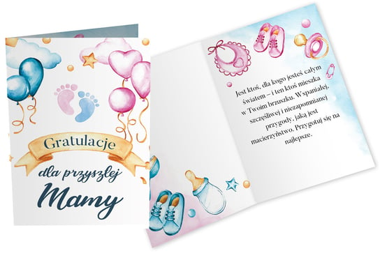 KARTKA Z ŻYCZENIAMI DODATEK PREZENT BABY SHOWER Z2 Inna marka