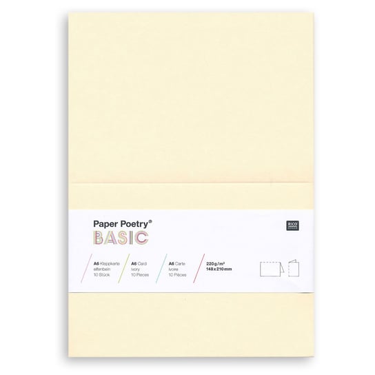 Kartki do scrapbooking, A6, 10 sztuk, Kośćsłoniowa Rico Design GmbG & Co. KG