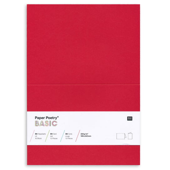 Kartki do scrapbookingu, 10 sztuk, czerwony Rico Design GmbG & Co. KG