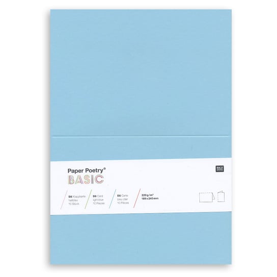 Kartki do scrapbookingu, B6, 10 sztuk, jasnoniebieski Rico Design GmbG & Co. KG