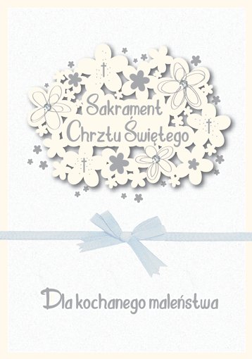 Kartki na Chrzest bogato zdobione DK911 Kukartka