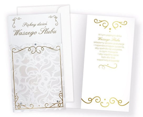Kartki Na Ślub Z Życzeniami Perłowe Pm257 Kukartka