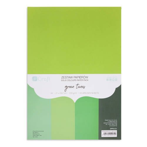 Karton gładki, A4, green tones dpCraft