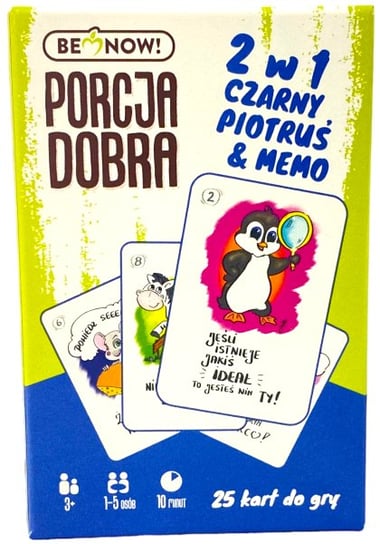 Karty do gry 2w1 - Czarny Piotruś & Memo Porcja Dobra Porcja Dobra