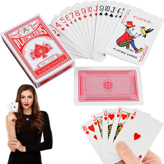 Karty do pokera Powlekane karty do gry retoo, 54 szt. retoo