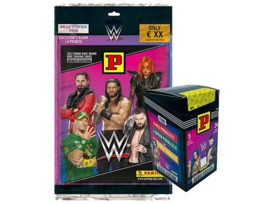 Panini WWE 2022 Debut Edition – Mega Box De Cartas Coleccionables Con 8 Paquetes + 2 De