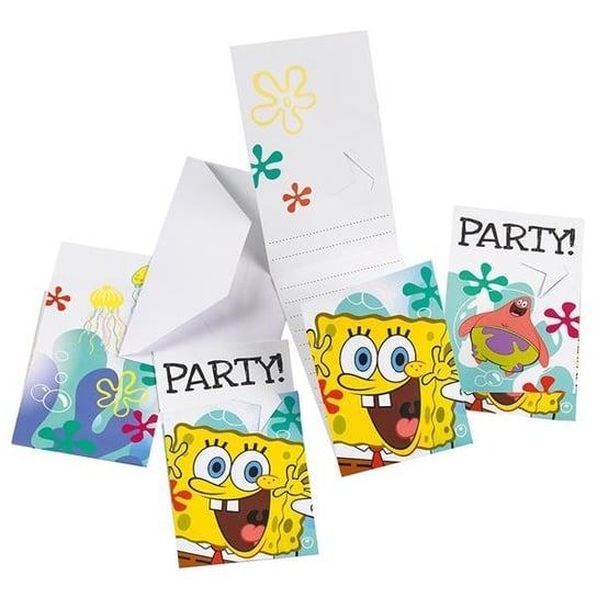 Karty Zaproszeniowe Spongebob Amscan