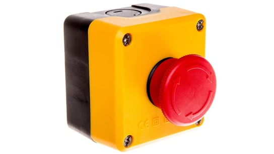 Kaseta z przyciskiem bezpieczeństwa przez obrót 1R czarno-żółta IP65 T0-P1EC400E40 EMAS ELEKTROTEKNIK