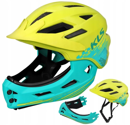 Kask Dziecięcy Full-Face Kellys Sprout Lime Xs 47-52Cm Kellys