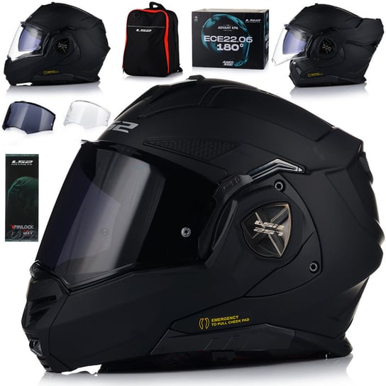 KASK MOTOCYKLOWY | LS2 FF901 ADVANT X 180 | SZCZĘKOWY + PINLOCK + PLECAK 3XL Inna marka