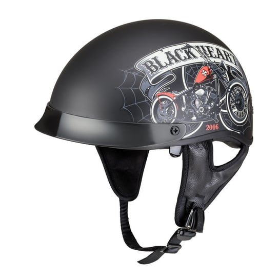 Kask motocyklowy otwarty W-TEC Black Heart Rednut, Motorcycle/Matt Black, S (55-56) W-TEC