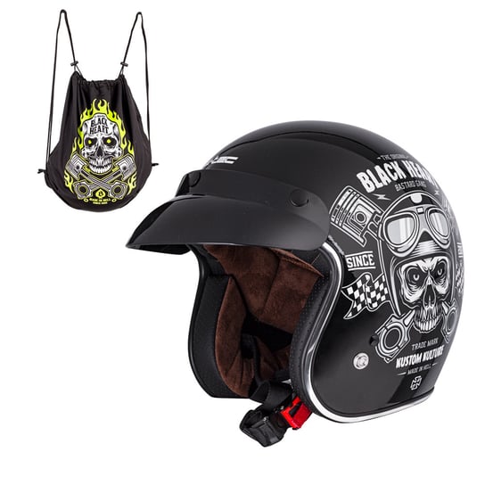 Kask motocyklowy W-TEC V541 Black Heart, Skull Horn, S (55-56) W-TEC