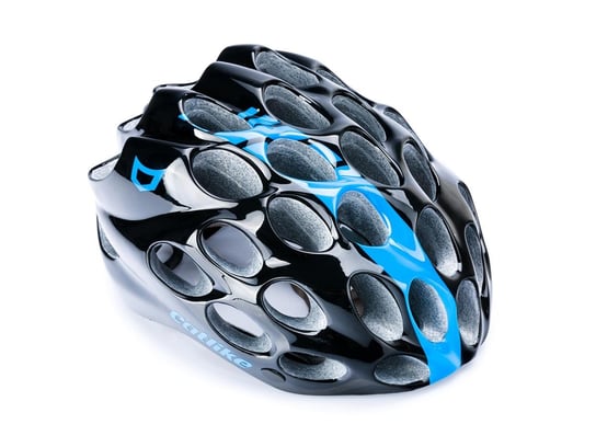 Kask rowerowy CATLIKE model Whisper, czarno-niebieski połysk rozm. LG Romet