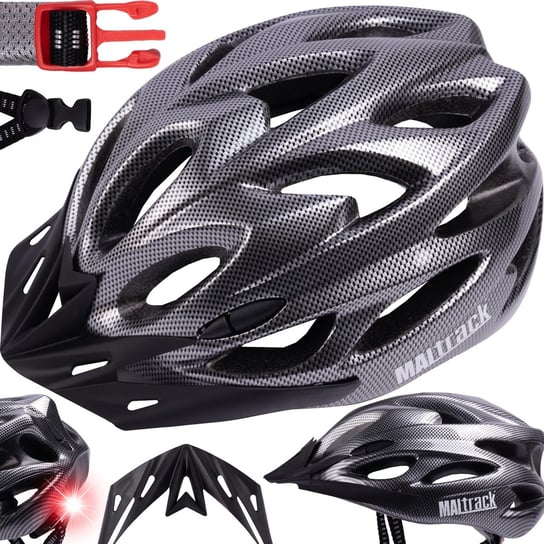 Kask Rowerowy Damski Męski Sport Regulowany 58-61 CARBON MalTrack