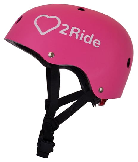 Kask Rowerowy Dla Dzieci Heart Bike Love 2 Ride S 50-54 Cm Lampka Led Klips Magnetyczny Candy Pink Sun Baby
