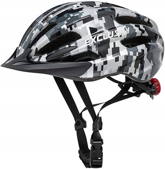 Kask rowerowy EXCLUSKY roz. 50-57 cm szaro-czarny Inna marka