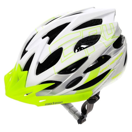 Kask rowerowy Meteor Gruver S 52-56 cm biały/zielony Meteor