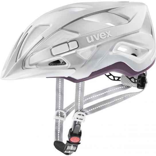 Kask rowerowy Uvex City Active | Silver/Plum Mat 52-57cm UVEX