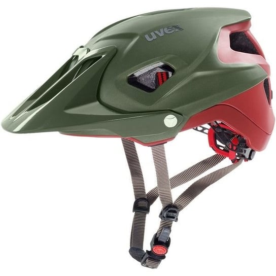 Kask rowerowy Uvex Quatro Integrale | green-red mat 52-57cm UVEX