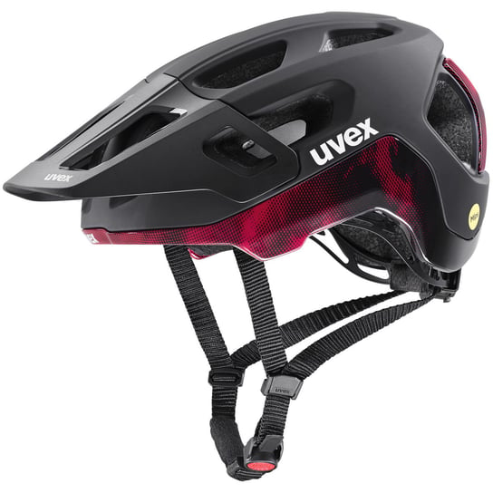 Kask rowerowy Uvex React MIPS 10 black-ruby red matt - 17 UVEX