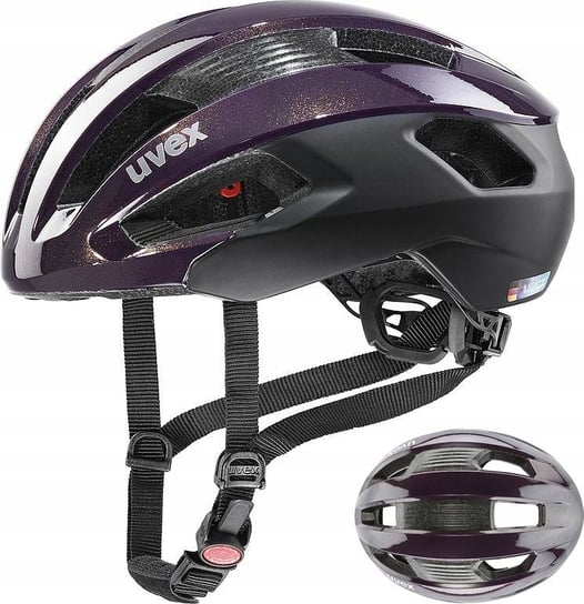 Kask rowerowy UVEX Rise CC - r. 52-56 cm, plum Inna marka