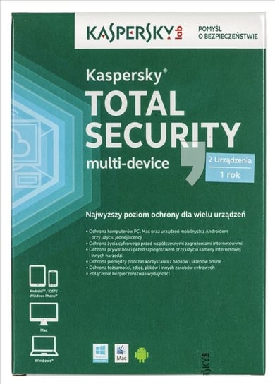 KASPERSKY Total Security, BOX, DVD, 1 stanowisko, polski 