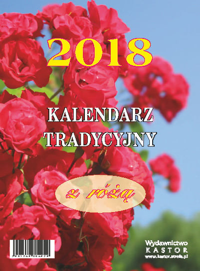 Kastor, kalendarz ścienny zdzierak 2018, Tradycyjny z Różą, jednodniowy Kastor