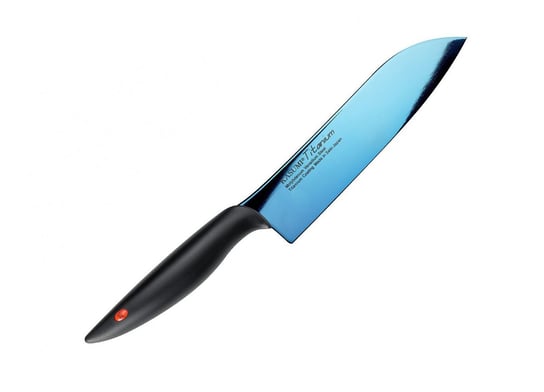 KASUMI Nóż Santoku kuty Titanium dł. 18 cm, niebieski Kasumi