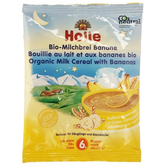 Kaszka mleczno-bananowa pełnoziarnista od 6 miesiąca HOLLE, 25 g Holle