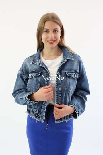 Katana jeansowa bomberka Giulia Niebieska L Nelino