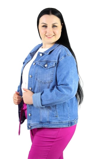 Katana jeansowa z przetarciami Daria Niebieska 2XL Nelino