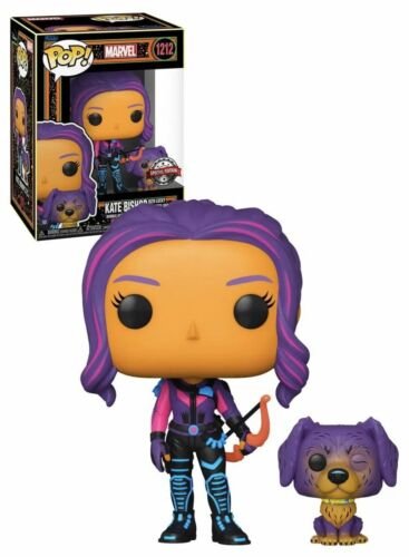 Kate Bishop With Lucky The Pizza Dog - Blacklight -Marvel - Funko Pop #1212 Funko