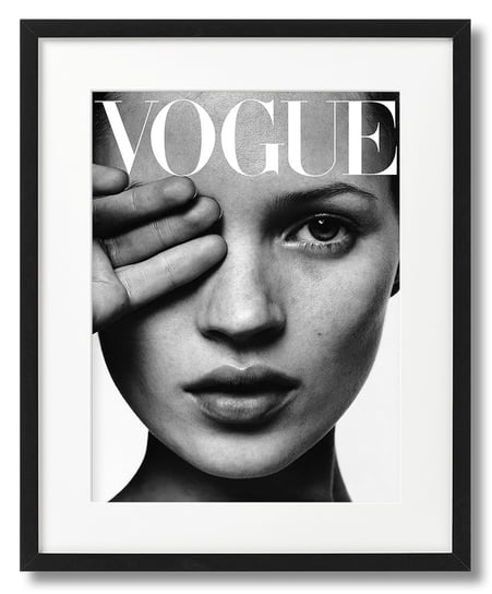 Kate Moss - Plakat Vogue, Okładka Czarno-Biała DEKORAMA