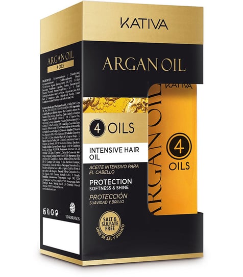 Kativa, Argan Oil 4 Oils, olejek arganowy do włosów, 60 ml Kativa