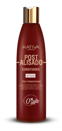 Kativa, Keratin Post Alisado, Odżywka do włosów z keratyną roślinną przedłużająca efekt wygładzenia, 250 ml Kativa