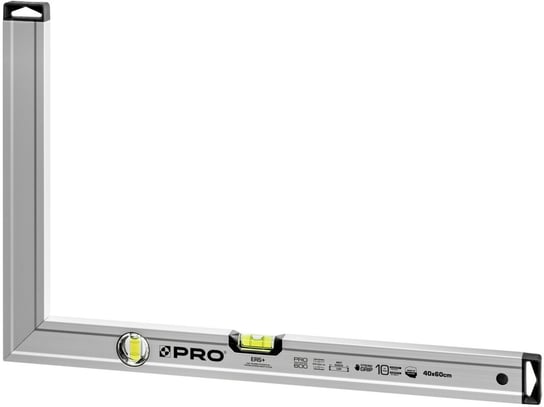 Kątownica 40 x 60 cm anodowana ze wskaźnikami poziomu i pionu PRO600 PRO