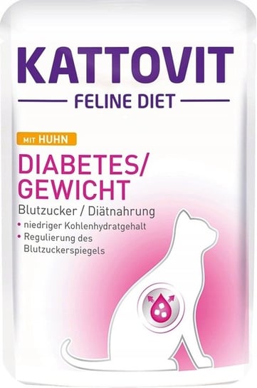 Kattovit Diabetes kurczak 85g dla kotów Z Cukrzycą Kattovit