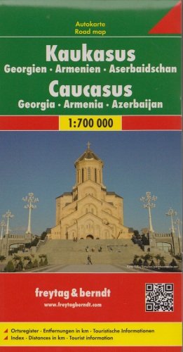 Kaukaz, Gruzja, Armenia, Azerbejdżan. Mapa 1:700 000 Opracowanie zbiorowe