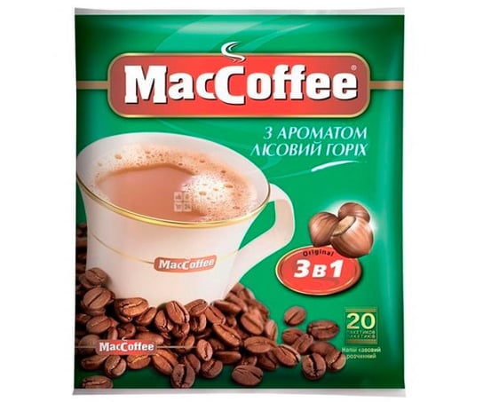 Kawa 3 W 1 Ze Smakiem Orzechów Laskowych Saszetka "Maccoffee" 18Gr Inna marka