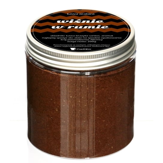 Kawa aromatyzowana WIŚNIE W RUMIE arabica mielona najlepsza smakowa deserowa 200g Cup&You