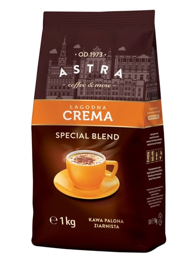 Kawa Astra Łagodna Crema ziarnista 1kg ASTRA COFFEE & MORE