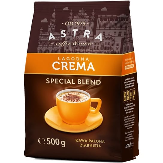 Kawa Astra Łagodna Crema ziarnista 500g ASTRA COFFEE & MORE
