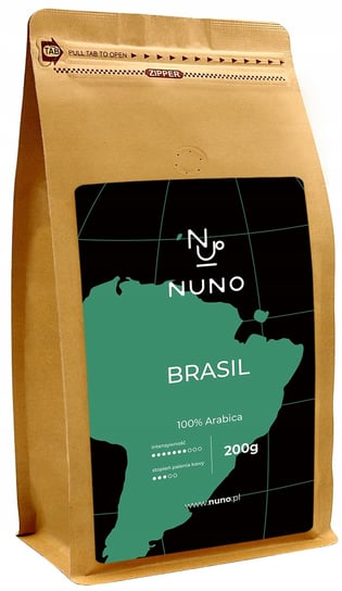 Kawa Brasil Ziarnista Nuno Świeżo Palona 72H 200G Nuno
