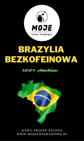 Kawa Brazylia Bezkofeinowa 1000G Ziarnista Moje Love Kawowe