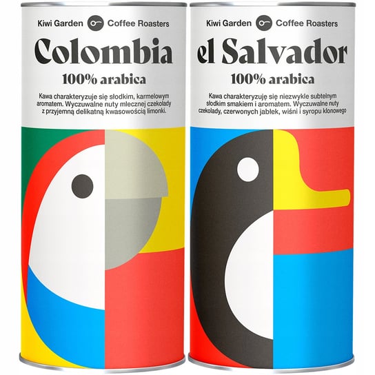 Kawa COLOMBIA + SALWADOR zestaw świeżo palona kawa Kiwi Garden